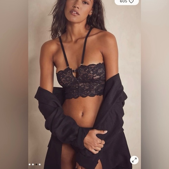 NWT We Are HAH Top 2 Bottom Black Lace Convertible Cami XS - Picture 3 of 13